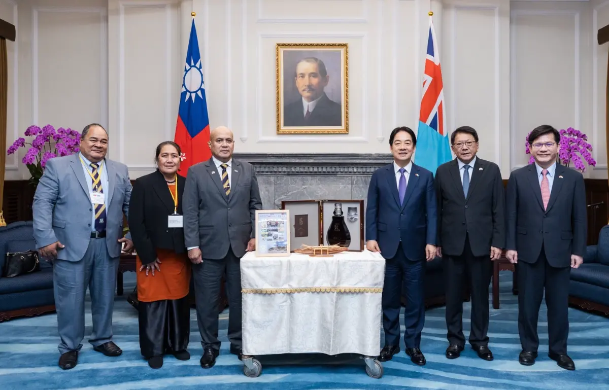▲賴清德今會晤「吐瓦魯國總理戴斐立（Feleti Teo）伉儷訪問團」。（圖／總統府提供）
