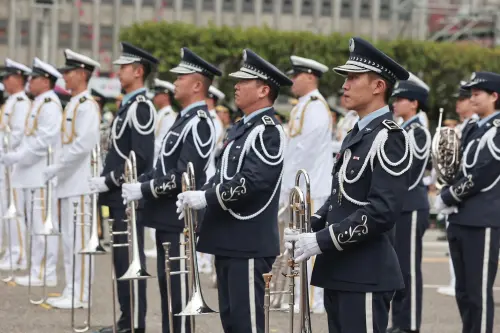 ▲國防部聯合樂隊暨三軍儀隊國慶演出。（圖／記者葉政勳攝影）