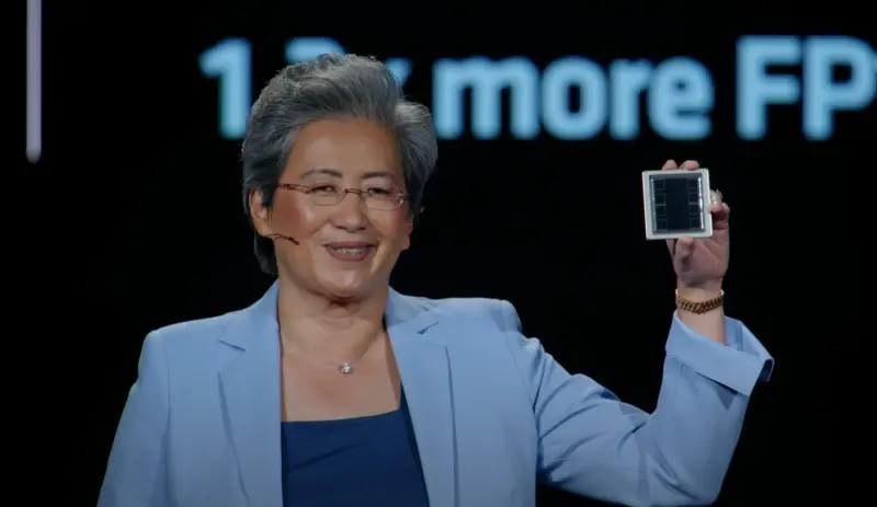 ▲AMD執行長蘇姿丰,當地時間週四在「 AMD Advancing AI 2024 」大會上,公布新產品。(圖/擷取自AMD YT影片)