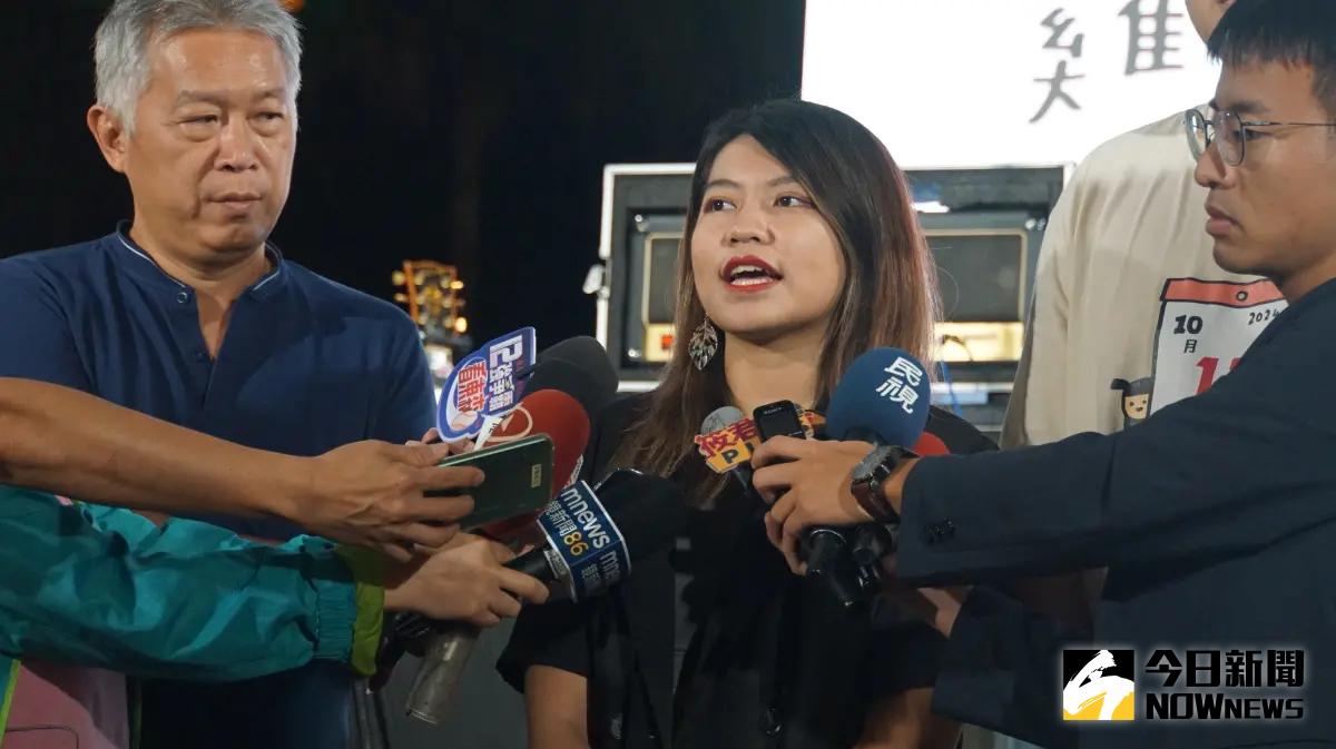 ▲山海拆樑行動發言人李晏蓉受訪。（圖／記者呂炯昌攝，2024.10.12）