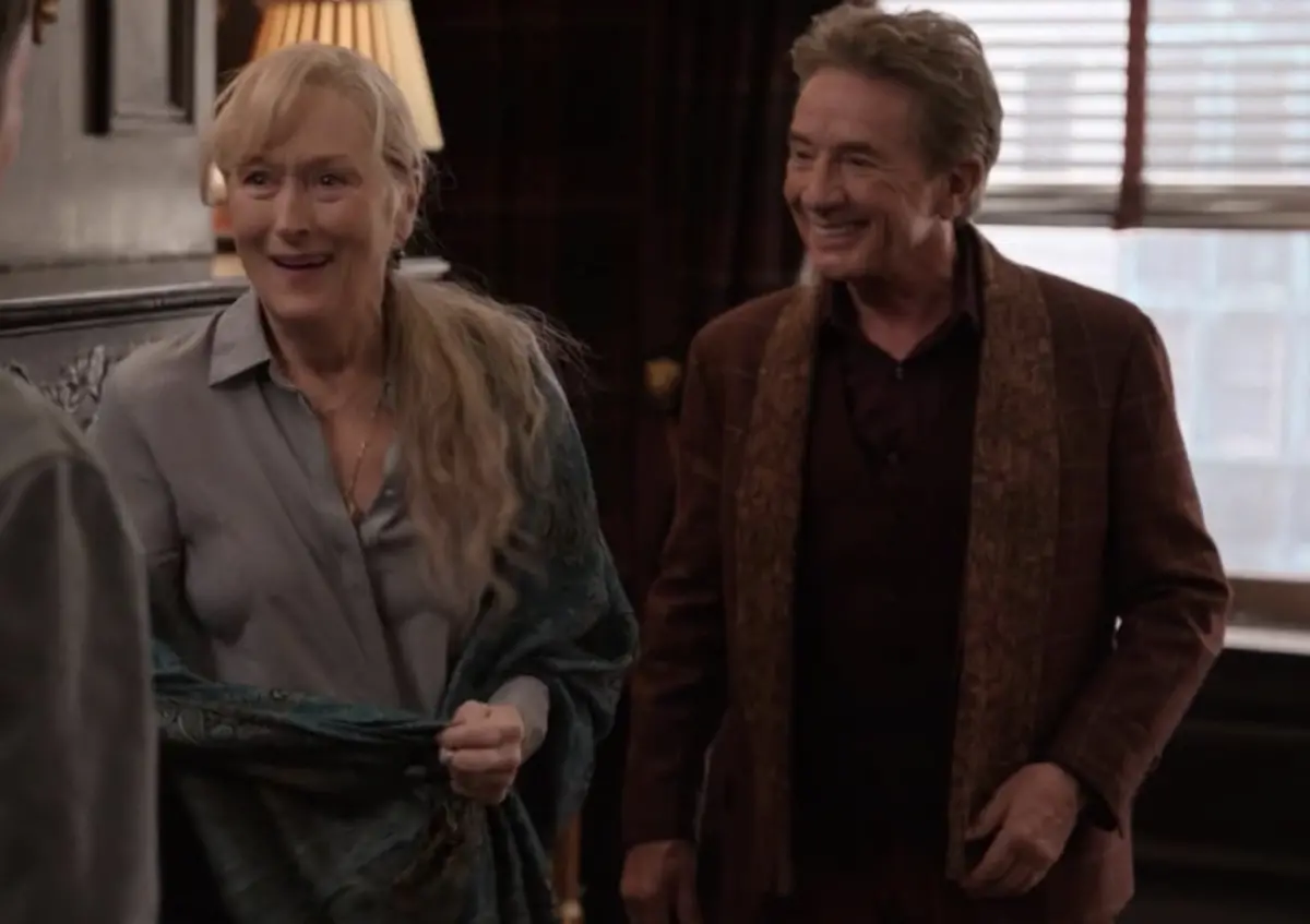 ▲梅莉史翠普（左）被傳和在《破案三人行》中有感情對手戲的馬丁蕭特假戲真做，兩人都否認卻還持續走得很近，她過去也曾交往過演員男友。（圖／摘自IMDb）