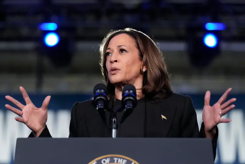 ▲民主黨總統候選人賀錦麗（Kamala Harris）週五前往密西根造勢時表示，是時候「結束中東的苦難」了，強調哈馬斯領導人辛瓦（Yahya Sinwar）之死「可以且必須」成為一個轉捩點。（圖／美聯社／達志影像）