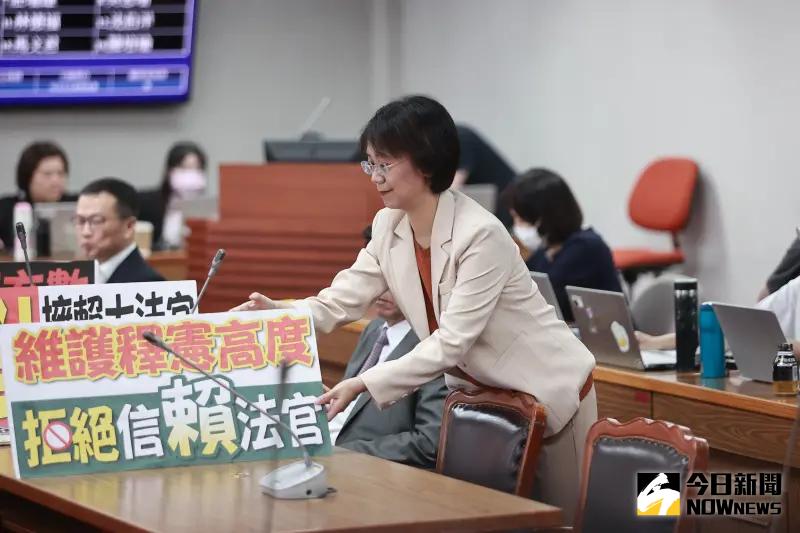 ▲國民黨立委翁曉玲提案修憲法訴訟法。(圖/記者葉政勳攝,2024.10.21)