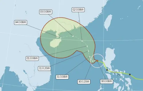 ▲2022年10月底秋颱奈格路徑圖。（圖／中央氣象署）