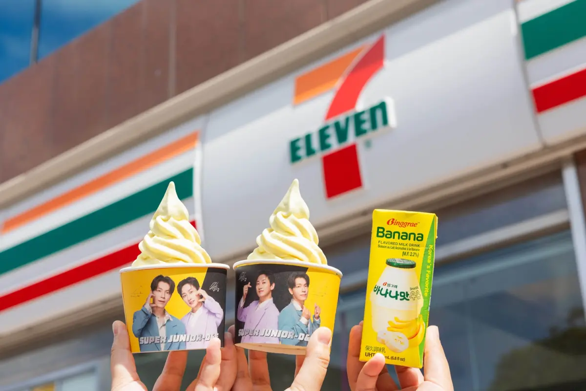 ▲7-11將韓國家喻戶曉的經典飲品「Binggrae香蕉牛奶」變身霜淇淋。（圖／7-11提供）