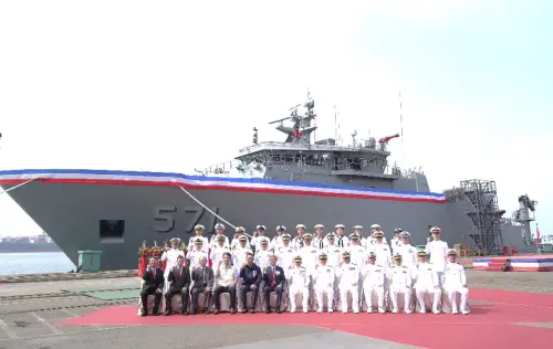 提升海上救難能力！台灣國際造船公司舉行海軍大武救難艦交船
