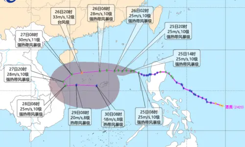 潭美颱風來襲！中國海南省恐迎強烈風雨天氣　海口三港將停駛
