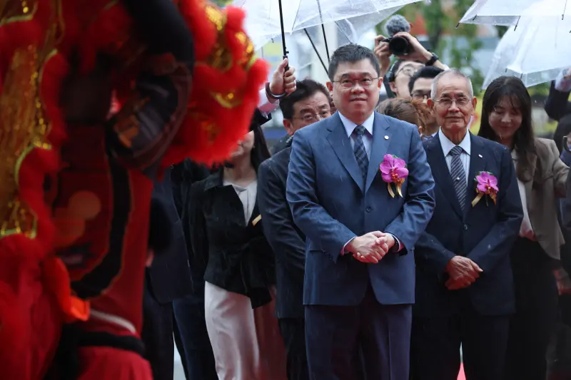 ▲張國煒說，雖然沿路風雨交加，「我們還是屹立不搖，然後面不改色的，這個非常不要臉地就走進來，這個代表我們台灣人的韌性！」（圖／攝影陳明安）