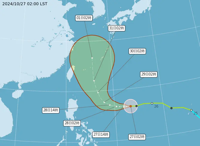 康芮颱風路徑大幅西修！下週3天雨彈來了　專家：不排除登陸台灣