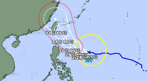 康芮颱風最新動態！日本氣象廳預測「週五登陸宜蘭」：達中颱強度
