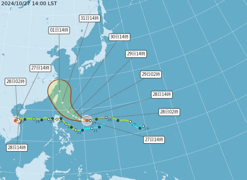 康芮颱風路徑又變了！再偏西恐打破57年紀錄　走向、風雨影響一覽