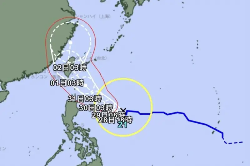 康芮颱風正變強！日本氣象廳：花東登陸穿台　路徑才3天離譜鬼轉