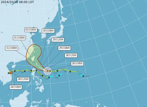 ▲氣象署預測，最快明天下午就會發布海警。（圖／翻攝氣象署官網）