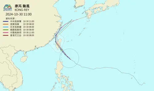 康芮颱風各國預報路徑一次掌握！日本最北劍指花東一帶
