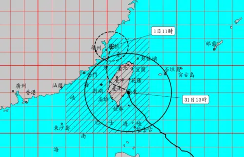 強颱康芮動態／超胖颱風登陸了！中南部風雨正開始　出海時間出爐
