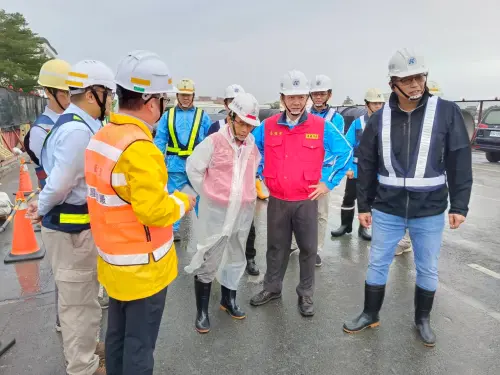 林欽榮視察岡山路竹延伸線防颱　二階工程微幅超前
