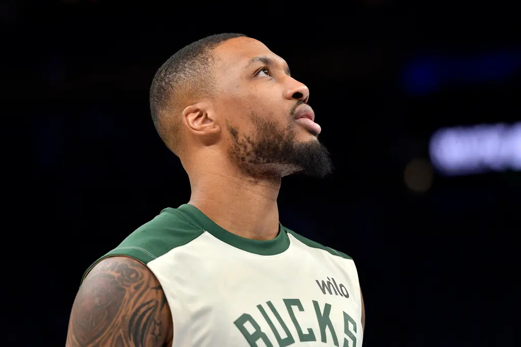 ▲NBA美國職籃密爾瓦基公鹿後衛Damian Lillard最後一擊失手。（圖／美聯社／達志影像