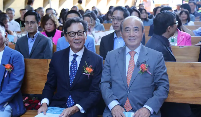 ▲前立法院長王金平和富邦金控董事長蔡明忠首次轉換身分，受聘為東海大學的榮譽講座教授。（圖／東海大學提供，2024.11.02）