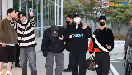 直擊Stray Kids降落高雄!司機爬車頂搶拍 成員越過保母車見粉絲