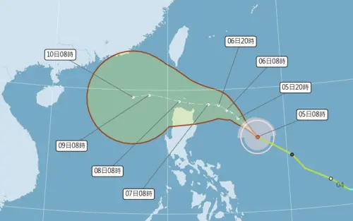 銀杏轉中颱！最新路徑、侵台機率曝　氣象署：「3地區」風雨最大
