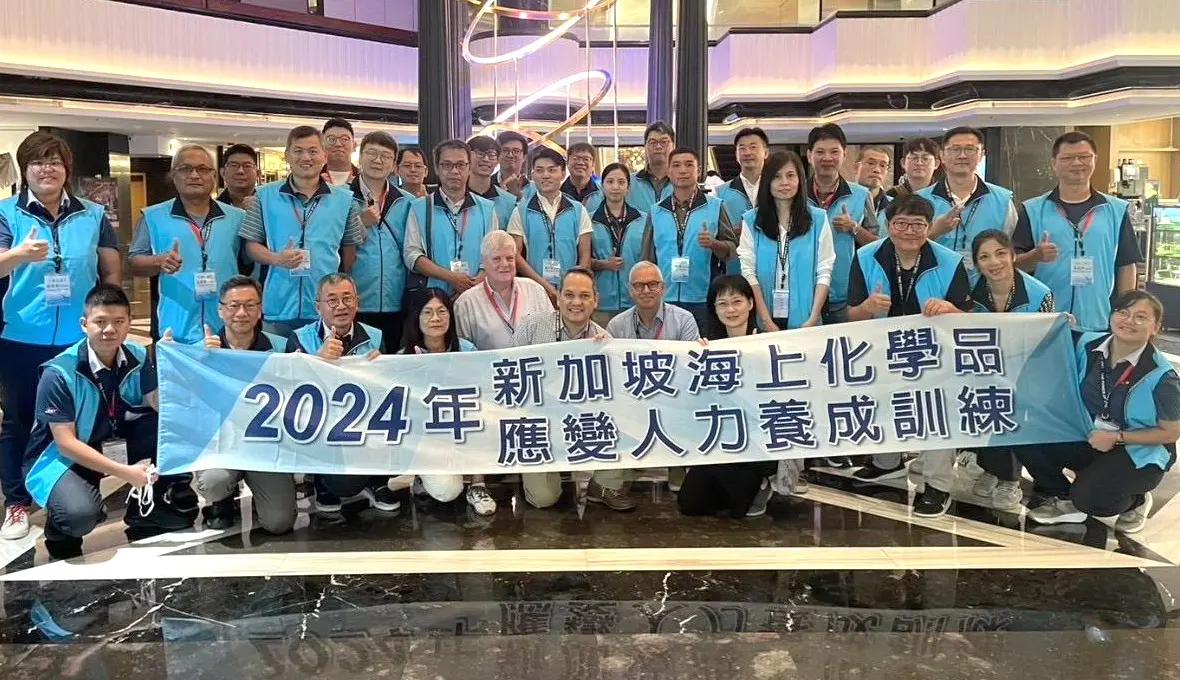 ▲海洋保育署到新加坡進行專業海洋污染應變訓練，以提升應變專業能力。(圖／海洋保育署提供)