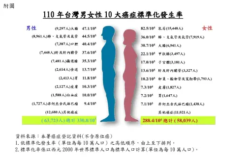 ▲甲狀腺癌是國人第7大癌症,並且是女性的第4大癌症。(圖/衛福部提供) ▲甲狀腺癌是國人第7大癌症,並且是女性的第4大癌症。(圖/取自衛福部)