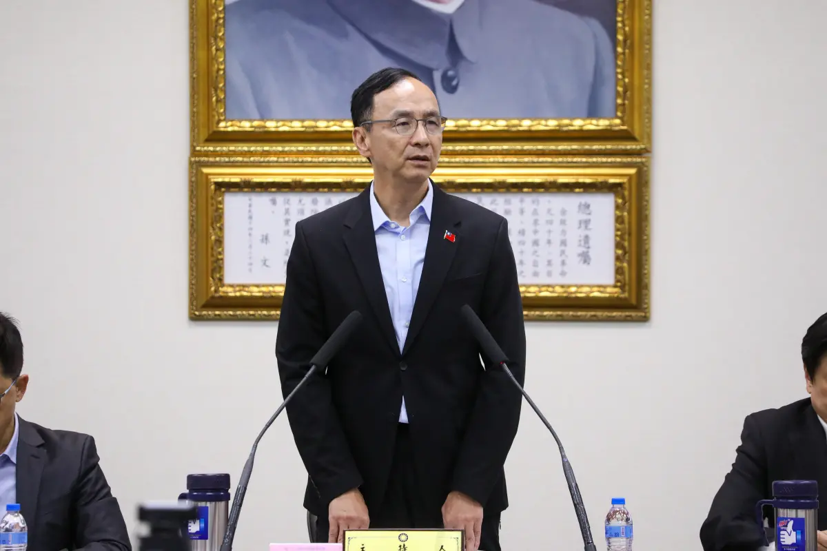 ▲國民黨主席朱立倫喊話民進黨政府不要阻擋雙城論壇。（圖／國民黨提供）