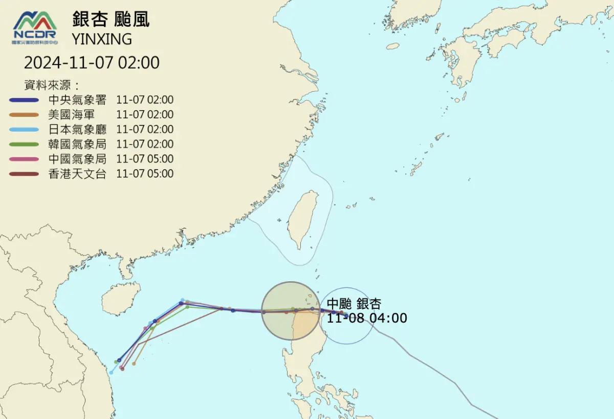 立冬探15度！銀杏颱風「各國路徑」曝 吳德榮：下週還有熱帶擾動