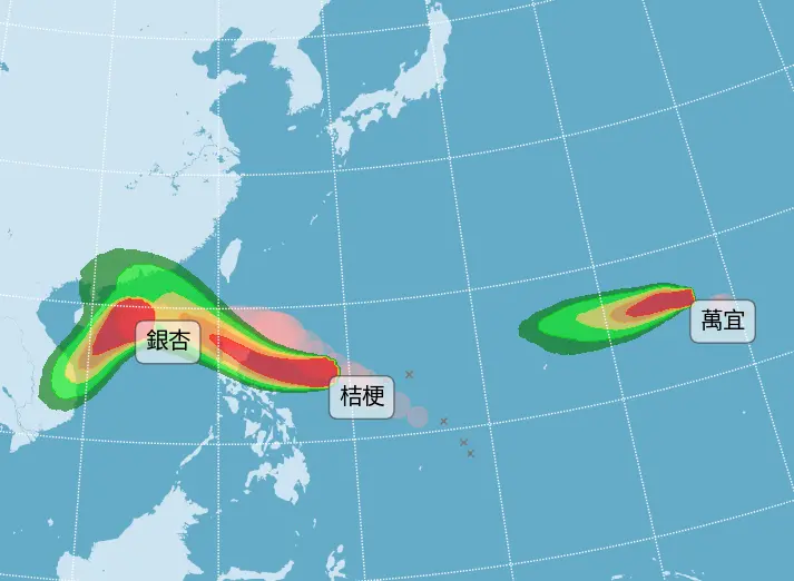 颱風動態整理！銀杏、桔梗、萬宜「路徑、強度、對台影響」一次看