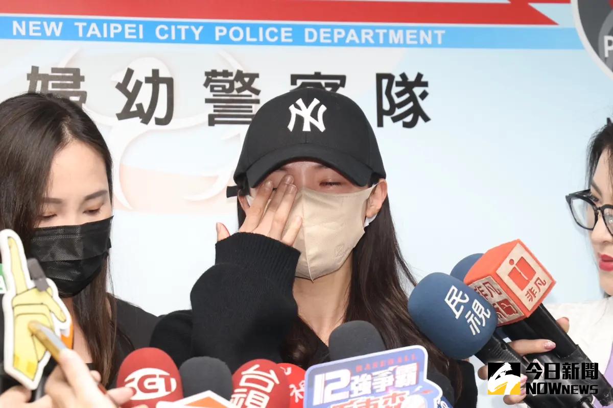 ▲李多慧遭狗仔跟拍心生畏懼，昨赴新北婦幼隊報案，受訪時一度難過落淚。（圖／記者李政龍攝）