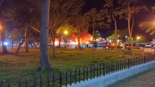 高雄鼓山清潔隊大火!烈焰燃燒、巨大爆炸聲頻傳 超驚悚畫面曝光