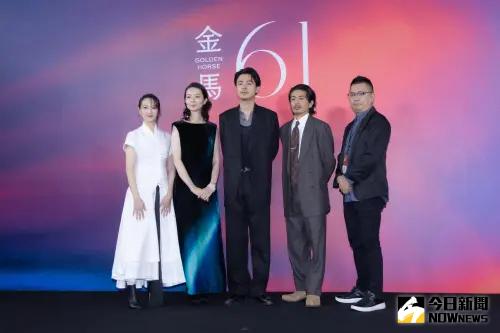 ▲《雨中的慾情》李杏（左起）、 中村映裡子（又譯：中村映里子）、成田凌、 V6森田剛、監製廚子健介。（圖／記者陳雅蘭攝）