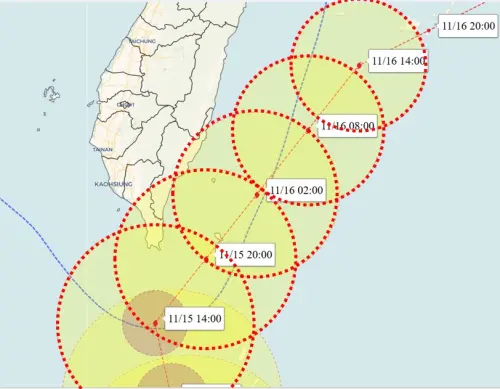 ▲天兔颱風的中心可能會近距離掠過恆春半島以東、台東沿岸、綠島及蘭嶼近海。（圖／天氣職人-吳聖宇臉書）