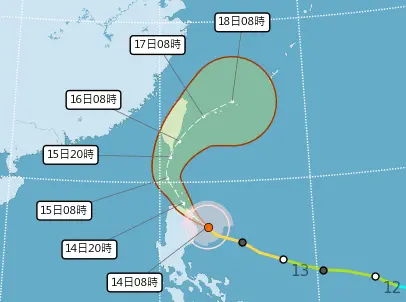 天兔颱風不斷更新／路徑「一直逼近台灣」！今下半天恐發陸上警報