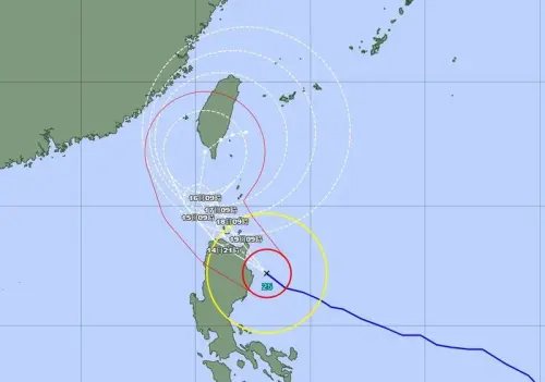 日本氣象廳預測天兔「回馬槍」轉彎　路徑先穿南台灣再奔沖繩
