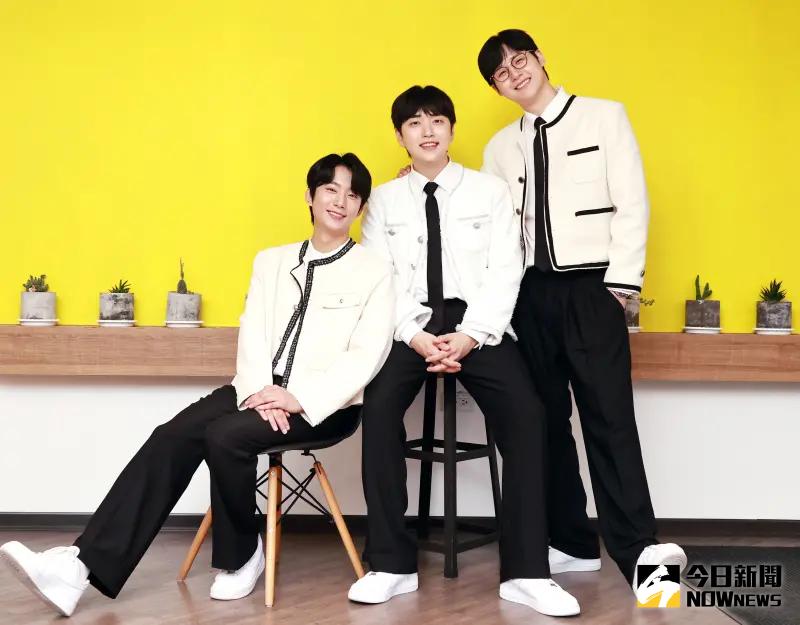 ▲B1A4孔燦（左起）燦多、CNU接受專訪，聊聊出道13年的成長變化。（圖／記者吳翊緁攝）