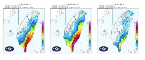 ▲今天天兔颱風的風雨會開始有感，台東、恆春半島、綠島蘭嶼降雨最東，花蓮、高雄也有局部大雨。（圖／中央氣象署）