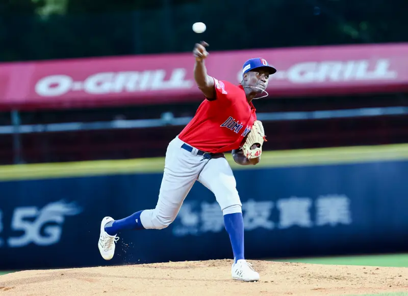 ▲世界12強賽的29歲右投Franklyn Kilome正受到多支日本職棒（NPB）球隊的關注。他在昨（16）日對戰韓國的比賽中主投5局僅被擊出1支安打、無失分，還送出5次三振的優異表現。（圖／美聯社／達志影像）