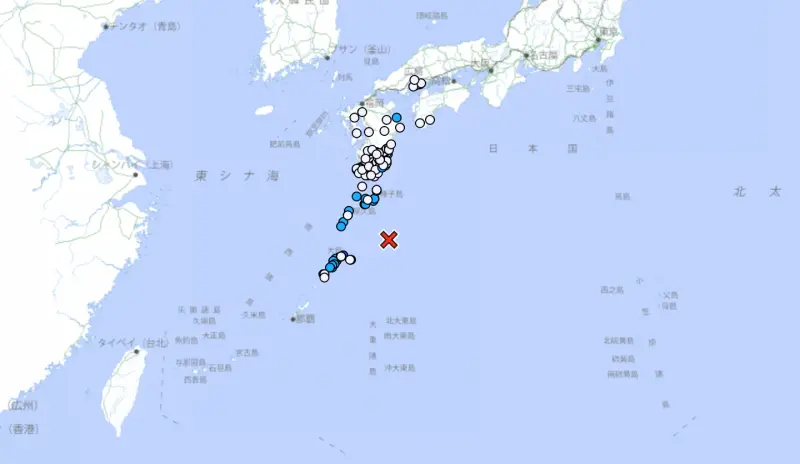 ▲日本鹿兒島縣在當地時間17日晚上9點16分發生地震，根據日本氣象廳資訊，地震規模6.0，震央位於鹿兒島縣奄美大島東部外海，震源深度10公里，鹿兒島縣奄美市最大震度3級，其他地區最大震度則為1到2級。（圖／翻攝自日本氣象廳）