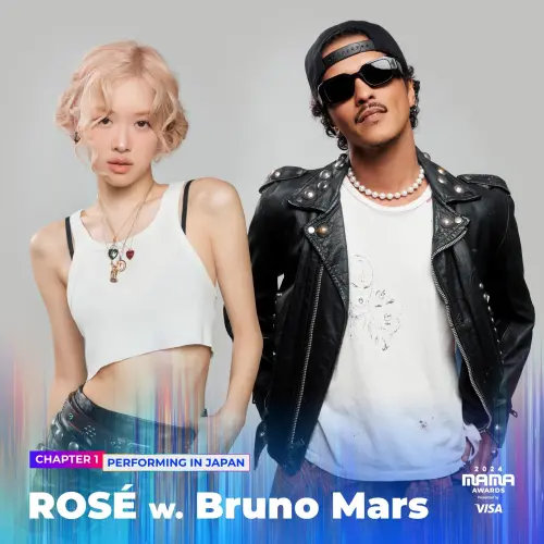 ▲MAMA第二天的頒獎典禮上，確定請到BLACKPINK的Rosé合體火星人布魯諾（Bruno Mars）表演《APT.》。（圖／Mnet 엠카운트다운(M COUNTDOWN) X M2臉書）