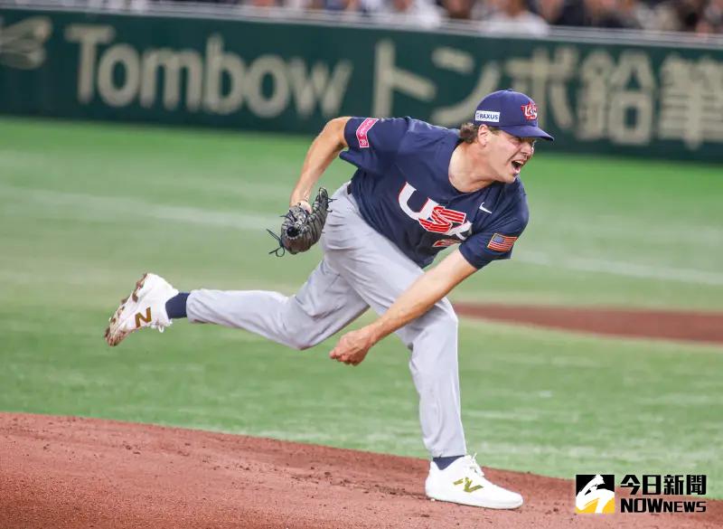 ▲美國隊先發投手Rich Hill。(圖/記者葉政勳攝 , 2024.11.21)