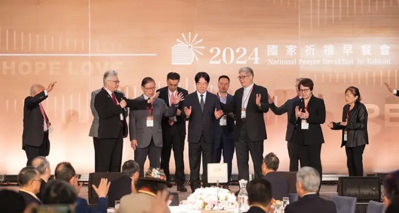 ▲賴清德今出席「2024國家祈禱早餐會」時表示，將帶領全國人民完成三項使命。（圖／總統府提供）