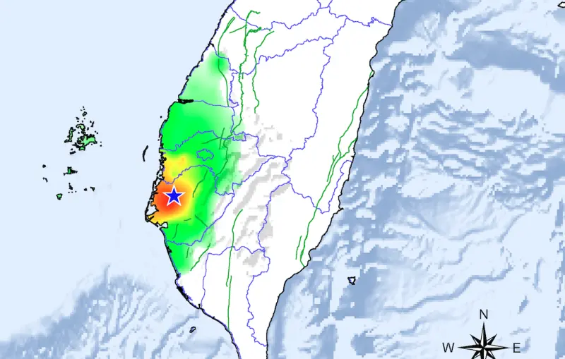快訊／22:17起台南又連4震！麻豆區規模4.4、4.6地震　中南部狂搖