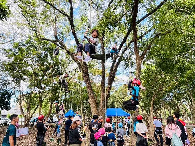 ▲農業部林業及自然保育署台中分署23日舉辦「樹木保護及採種攀樹訓練計畫」成果發表會。（圖／林保署）