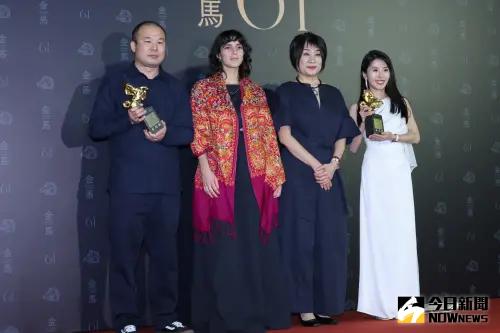 ▲《一部未完成的電影》李鵬（左起）、片方代表Cecilia Pezzini、馬英力、田佳茗。（圖／NOWnews攝影中心）