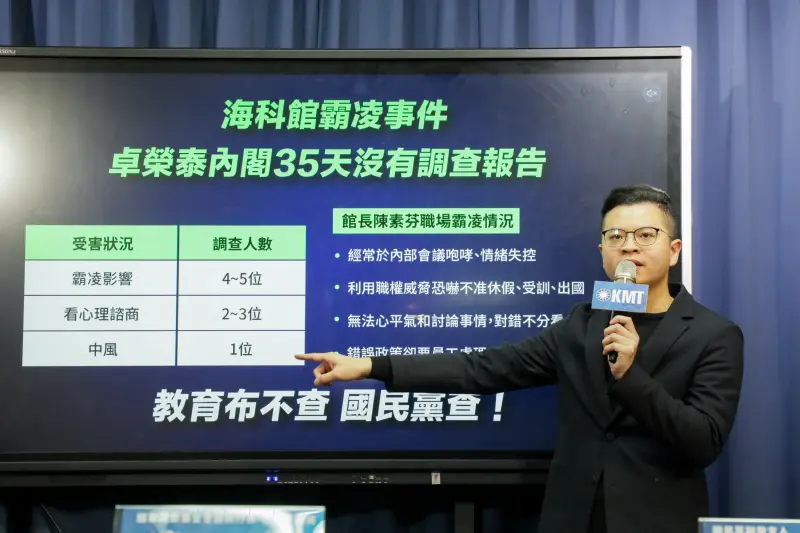 ▲國民黨日前揭露「海科館霸凌事件」今天再爆新料。（圖／國民黨提供）