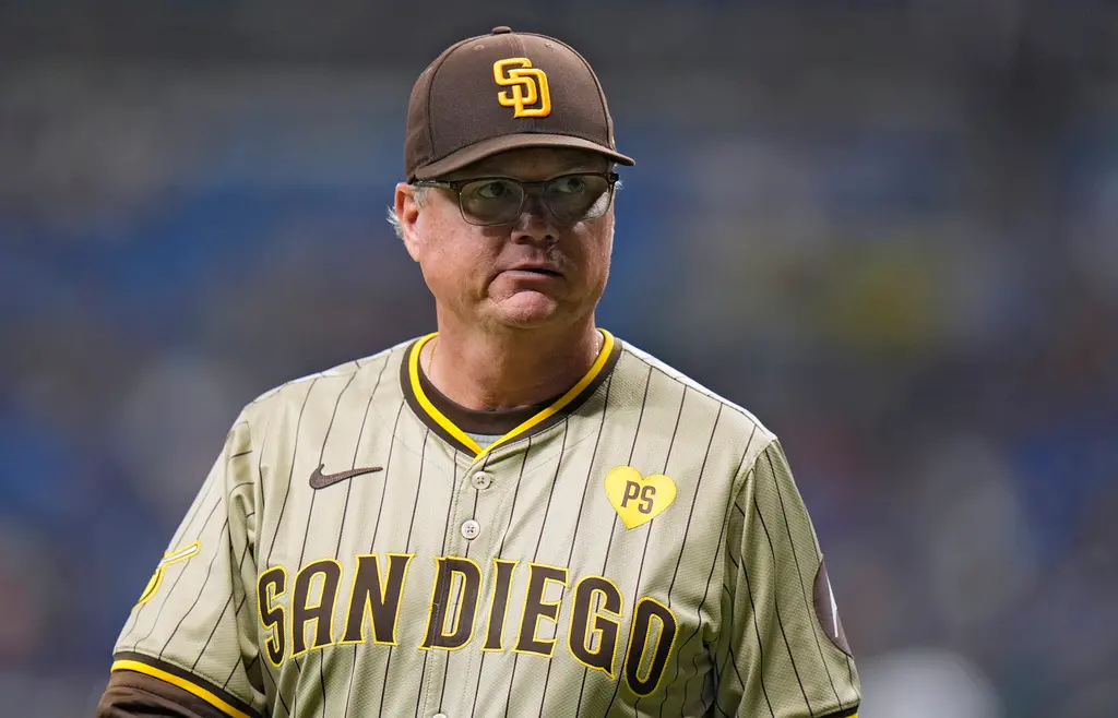 ▲美國職業棒球大聯盟（Major League Baseball）聖地牙哥教士總教練希爾（Mike Shildt）於今（14）日凌晨宣布辭去總教練一職。（圖／美聯社／達志影像）