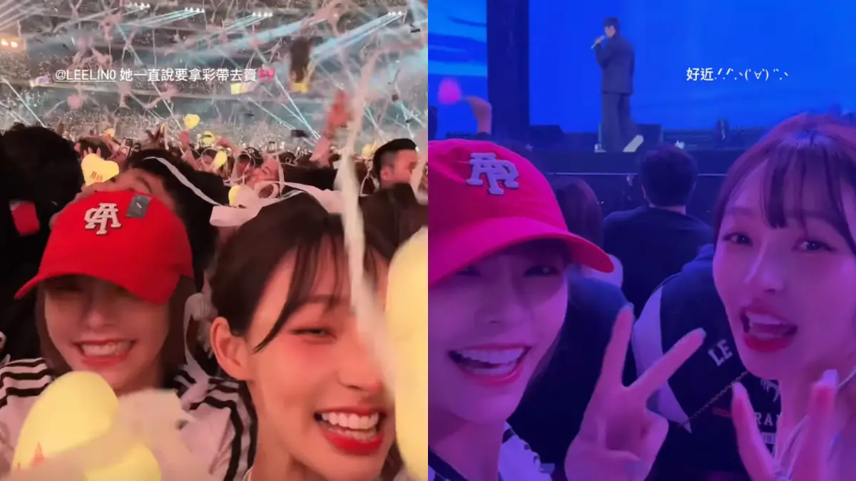 ▲周杰倫昨 （5）日第一天在台北大巨蛋開唱許多藝人紛紛到場支持，「啦啦隊女神」林襄及李芷霖在觀看過程站上椅子搖擺、開閃光燈自拍等舉止惹議，對此，周杰倫所屬「杰威爾音樂」發表「3點告示」回應，盼歌迷朋友配合演唱會相關規範。（圖／翻攝自周杰倫臉書）
