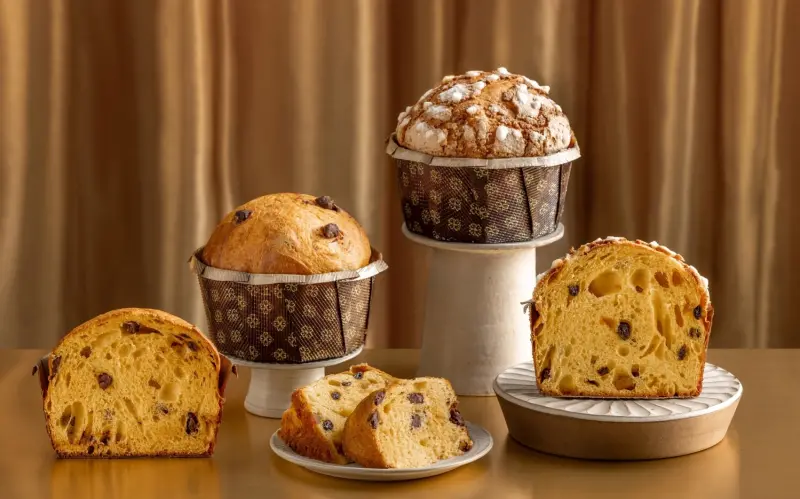 ▲義大利國寶麵包「潘娜朵妮（Panettone）」，內餡藏有酒漬果乾，滋味酸甜細膩，是聖誕節時家家戶戶必吃的應景食物，但它卻有「全世界最難做麵包」之稱。（圖／珠寶盒法式點心提供）