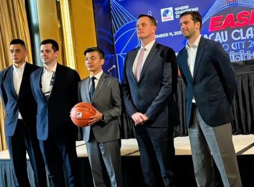 ▲東超創辦人Henry Kerins：此次澳門經典賽吸引了四支亞洲頂尖隊伍參賽，包括來自台灣、南韓和澳門的職業隊伍。這不僅是一次體育盛宴，更是亞洲籃球發展的縮影。（圖／記者廖聿偉攝）